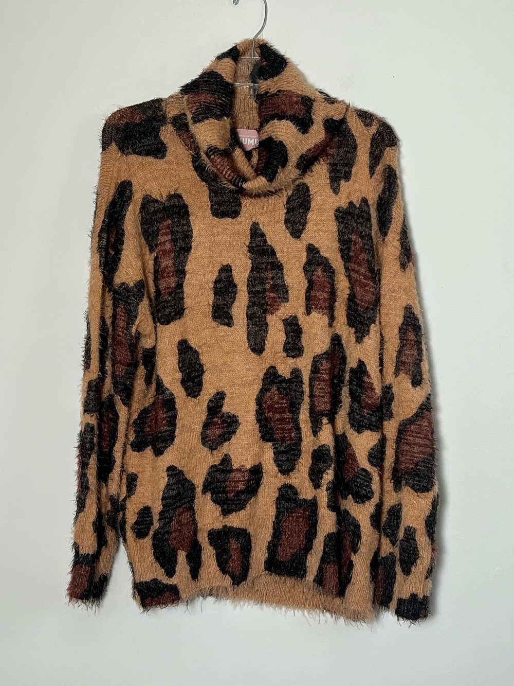 Show Me Your Mumu Fatima Turtleneck Sweater Cheetah Fever Size XS
